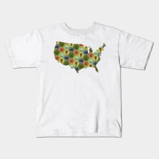 United States of America Map Board Games Kids T-Shirt